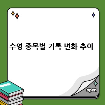 수영 종목별 기록 변화 추이