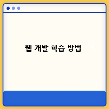 웹 개발 학습 방법