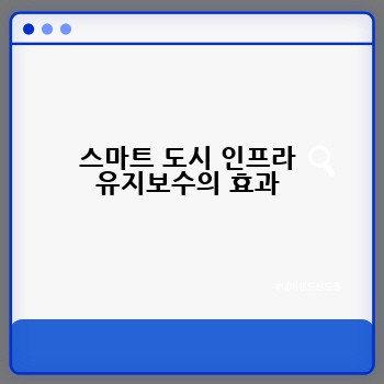 스마트 도시 인프라 유지보수의 효과