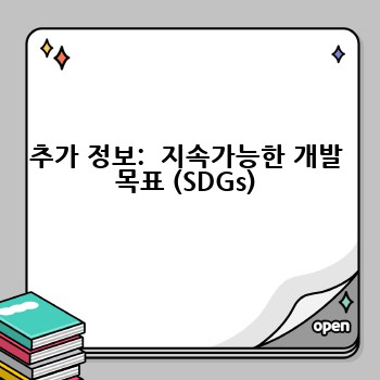 추가 정보:  지속가능한 개발 목표 (SDGs)