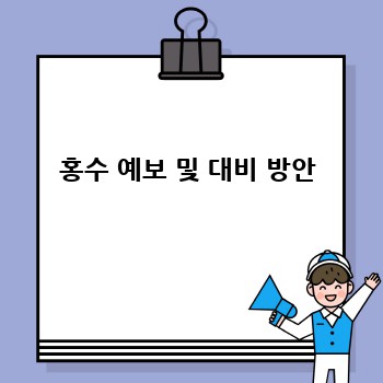 홍수 예보 및 대비 방안