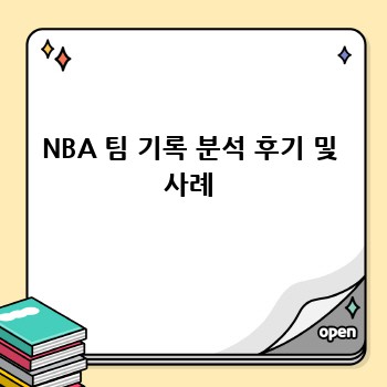 NBA 팀 기록 분석 후기 및 사례