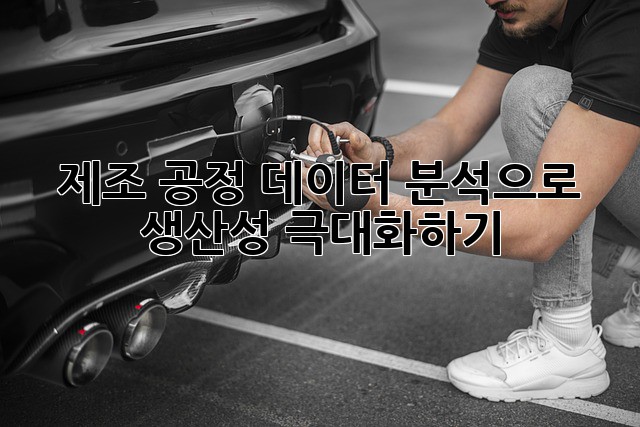 제조 공정 데이터 분석으로 생산성 극대화하기