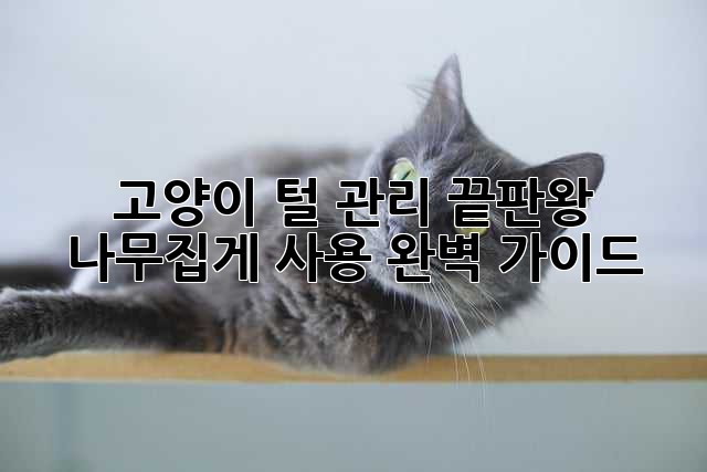 고양이 털 관리 끝판왕: 나무집게 사용 완벽 가이드