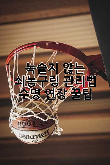 녹슬지 않는 쇠농구링 관리법: 수명 연장 꿀팁!