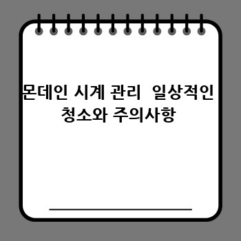몬데인 시계 관리  일상적인 청소와 주의사항