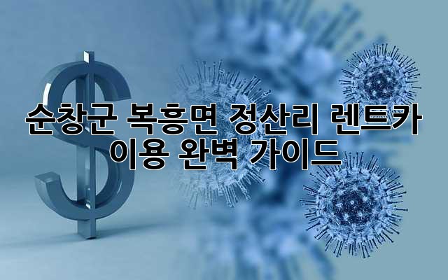 순창군 복흥면 정산리 렌트카 이용 완벽 가이드