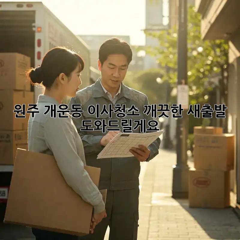 원주 개운동 이사청소, 깨끗한 새출발 도와드릴게요!