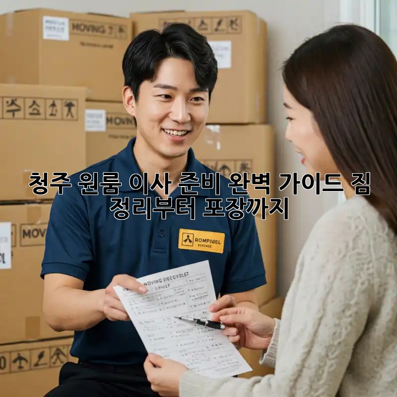청주 원룸 이사 준비 완벽 가이드: 짐 정리부터 포장까지!