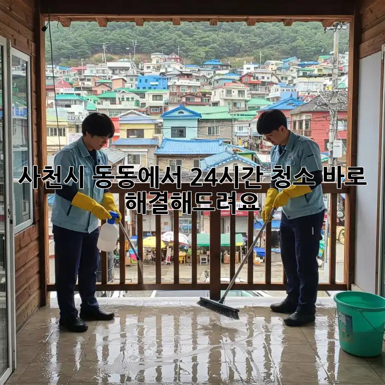 사천시 동동에서 24시간 청소, 바로 해결해드려요!