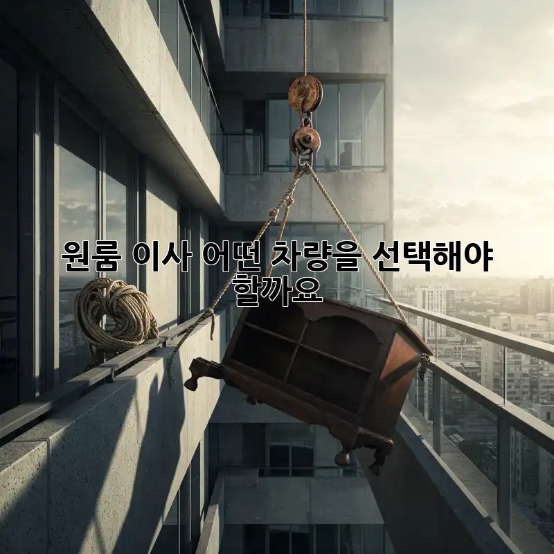 원룸 이사, 어떤 차량을 선택해야 할까요?