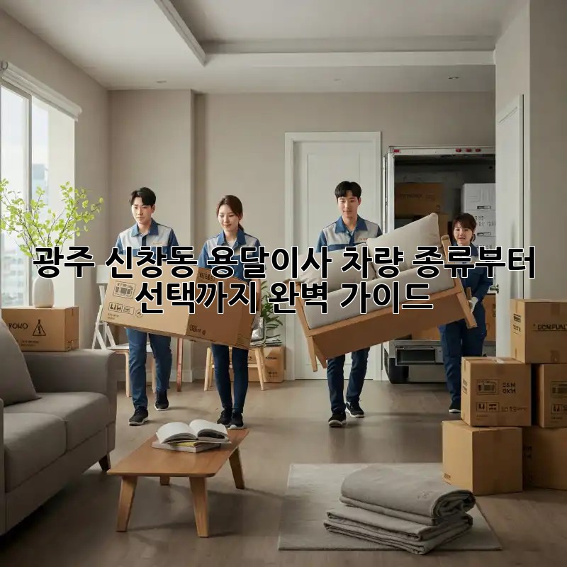 광주 신창동 용달이사? 차량 종류부터 선택까지 완벽 가이드!